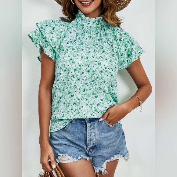 Whispering Winds Womens Short Sleeve Blouses - Picture 6 of 7